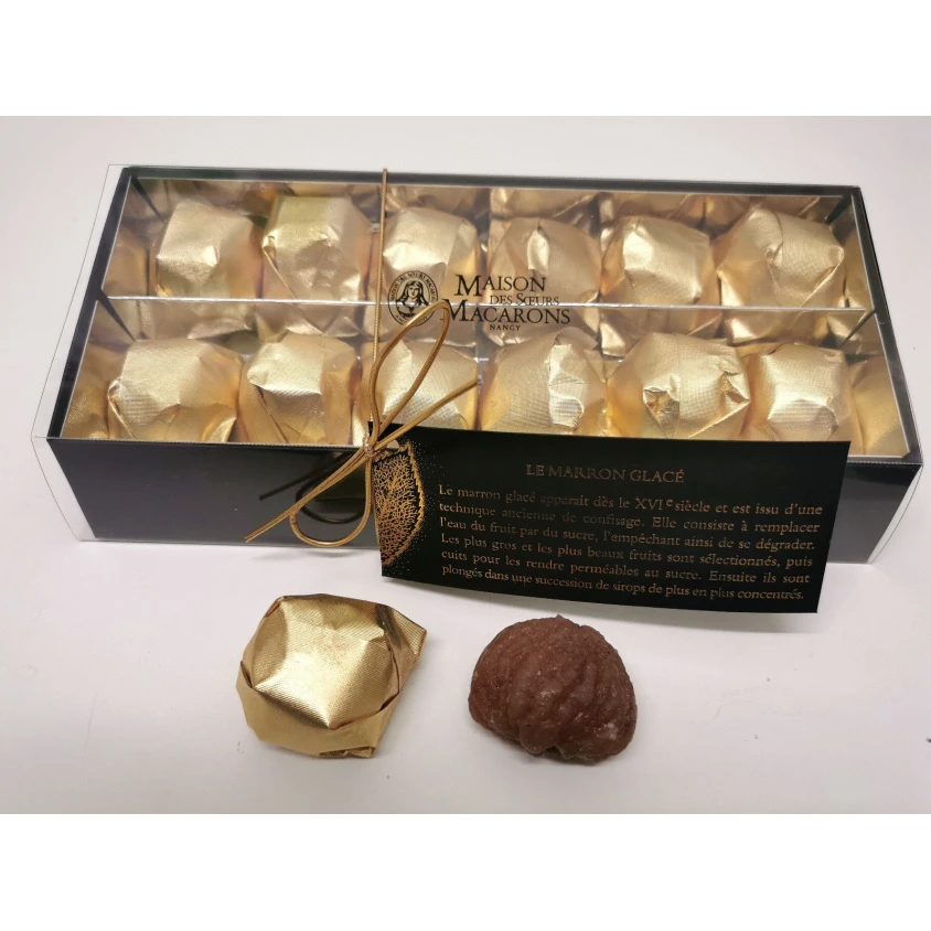 Boîte de 12 Marrons Glacés frais d'Ardèche