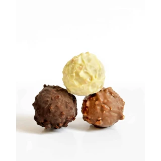 Rocher praliné enrobé de chocolat Noir, Lait ou Blanc (40g)