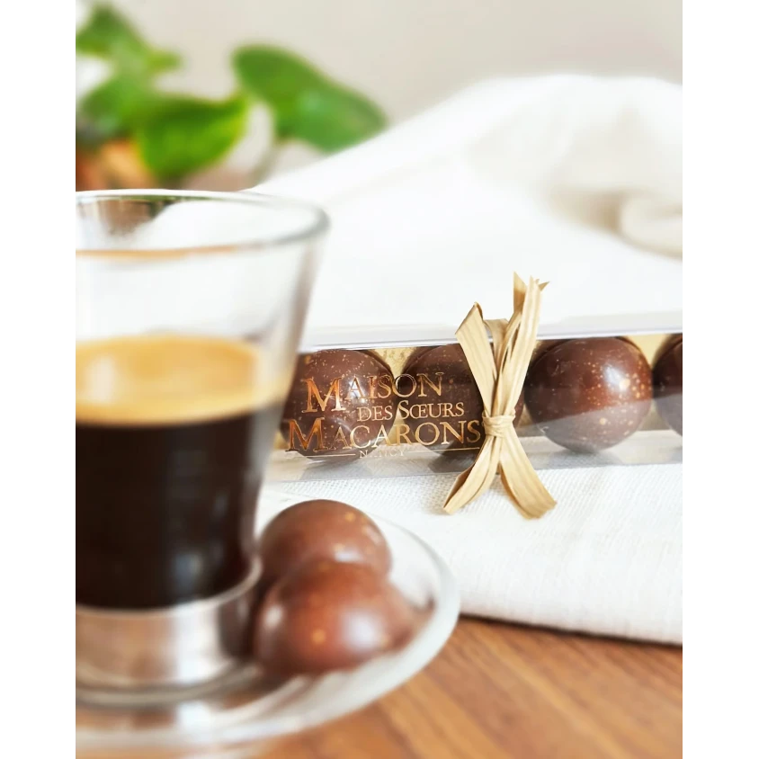 Réglette de chocolats irish coffee coeur coulant
