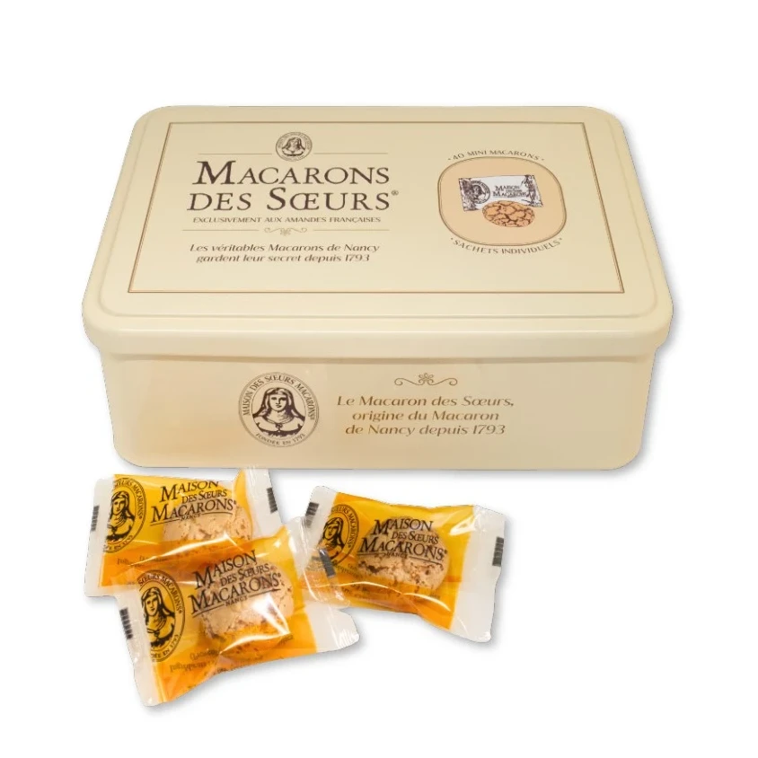 Boîte en métal de 40 Mini Macarons des Sœurs