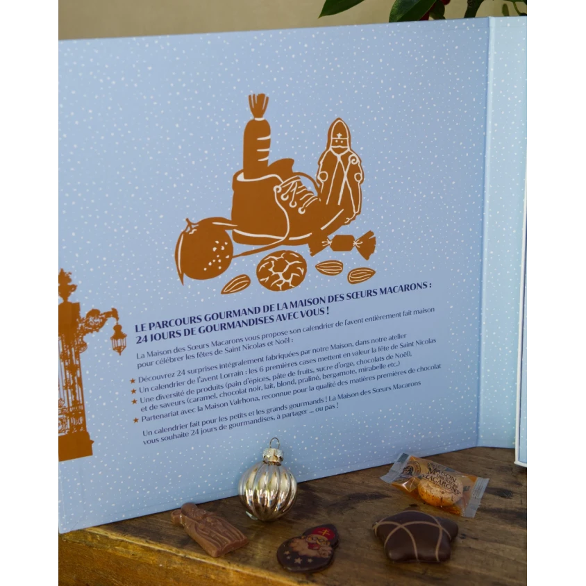 Calendrier de l'Avent Collector - 210g de Chocolats de Noël et spécialités Maison