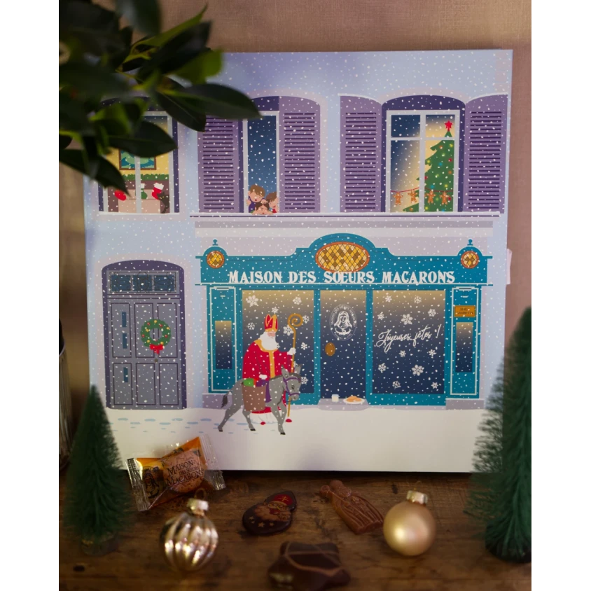 Calendrier de l'Avent Collector - 210g de Chocolats de Noël et spécialités Maison