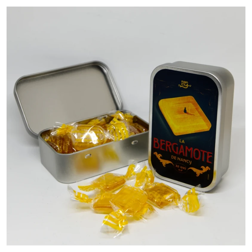 Boîte en métal Collector 30 ans label IGP Bergamote de Nancy 50g
