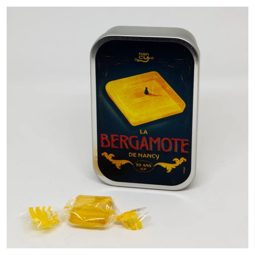 Boîte en métal Collector 30 ans label IGP Bergamote de Nancy 50g