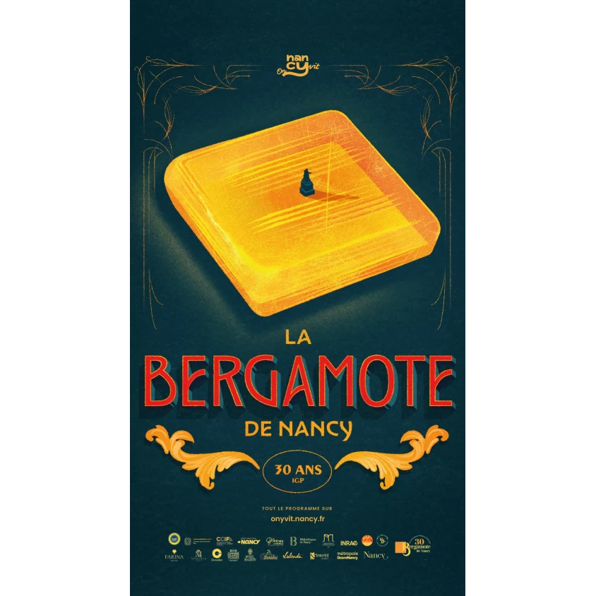 Boîte en métal Collector 30 ans label IGP Bergamote de Nancy 50g