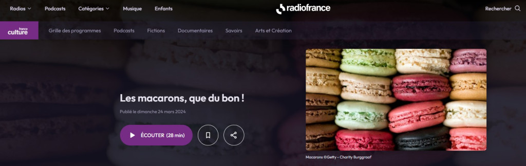 Le macaron, que du bon ! Podcast les bonnes choses, France Culture