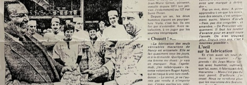 l'EST REPUBLICAIN février 1991 - Le secret transmis des macarons de Nancy