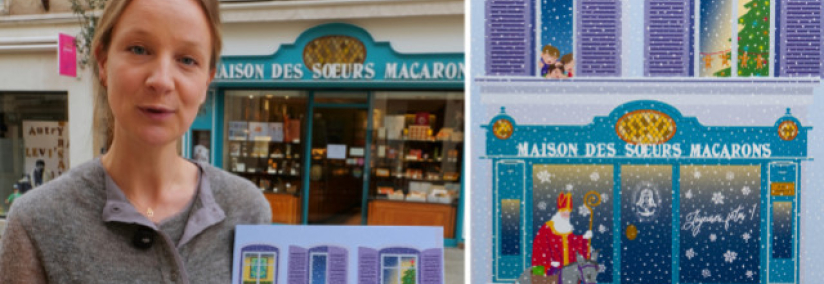 Charlotte présente le calendrier de l'Avent